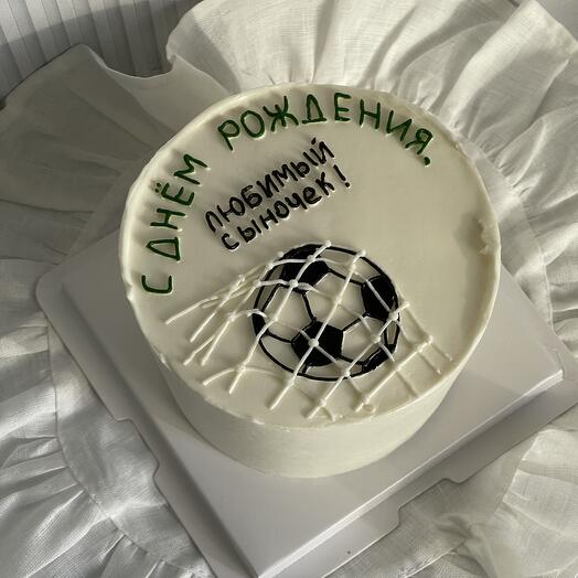 Торт для сына,мужа, парня, футболиста, с футбольным мячом