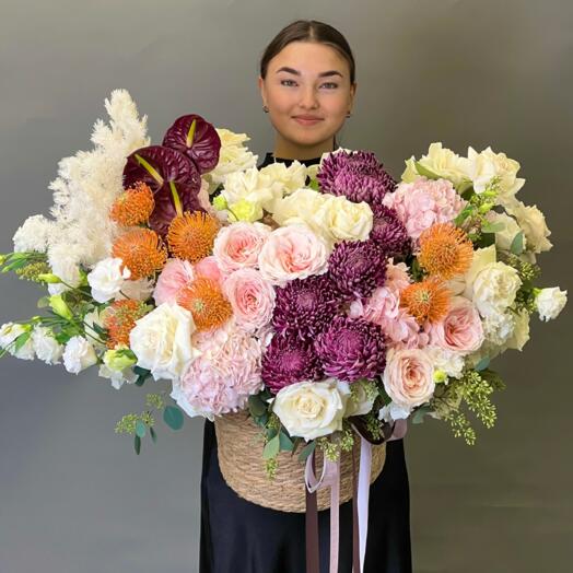 Цветы Букет Art Flowers Золотая акварель