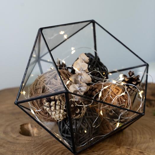 Мини флорариум , стеклянная колба 18 см