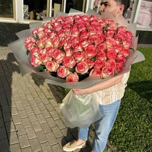 101 роза джумилия 65 см