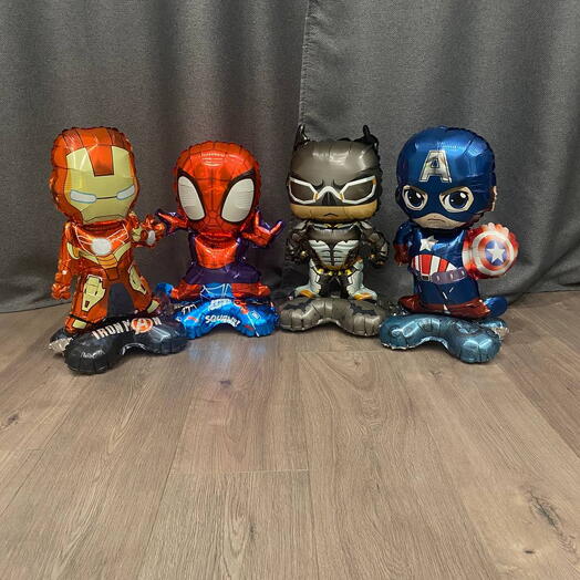 Воздушные шары супер герои для мальчика, сына, внука, мужчины, на день рождение, на мальчишник