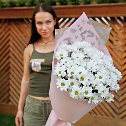 Букет из 9 хризантем