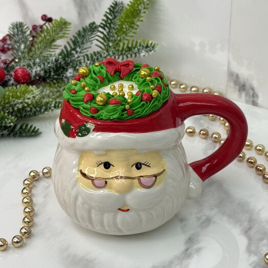 Санта- торт в кружке