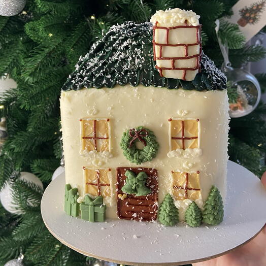 🤍 торт 1кг новогодний / рождественский дом