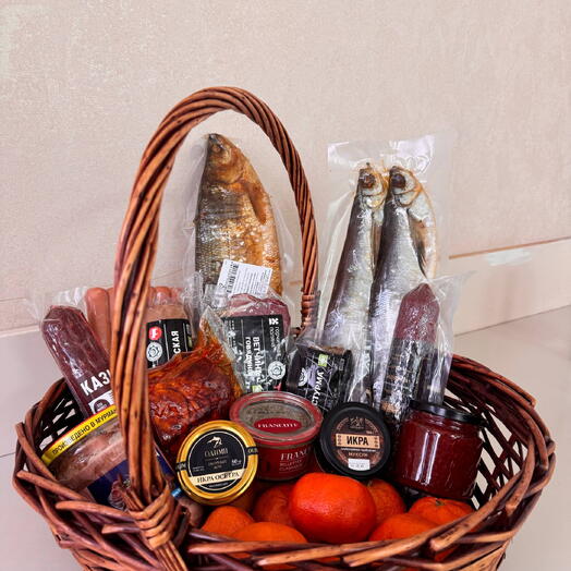 Cesta de regalo grande "Delicatessen"