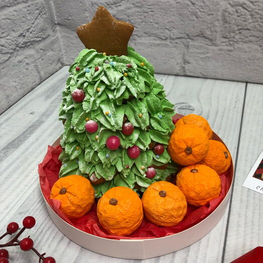 Подарок Новогодняя Ёлка с мандаринами . Сладкий подарок