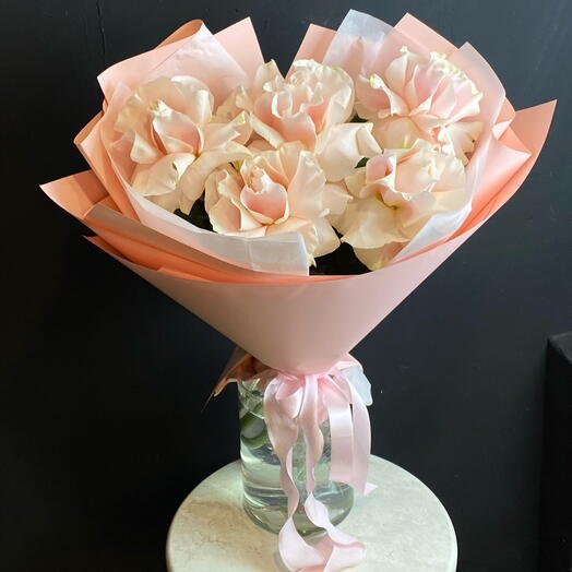 Нежный букет из 5 кружевных французских роз 🌸