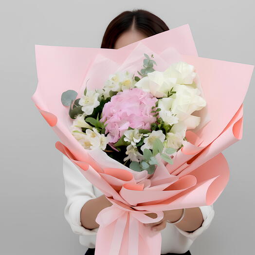 Pink Hydrangea Rose Mix