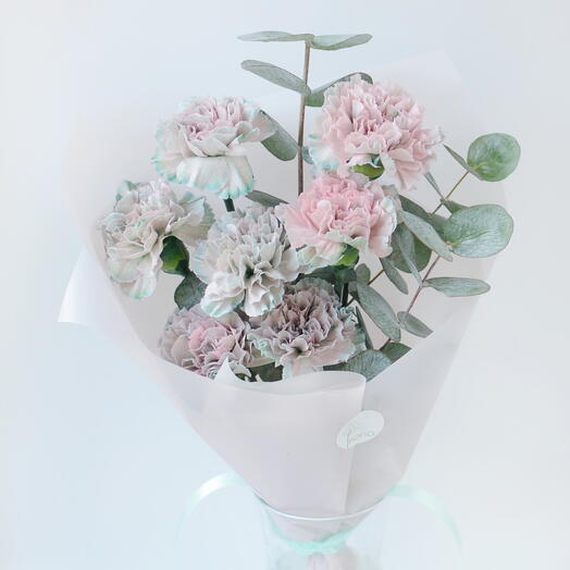 Моно букет из удивительных диантусов