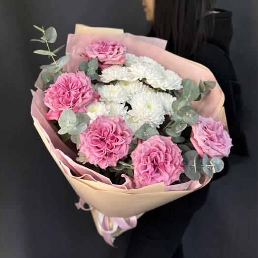 Пионовидные розы и хризантемы | Кантри Блюз