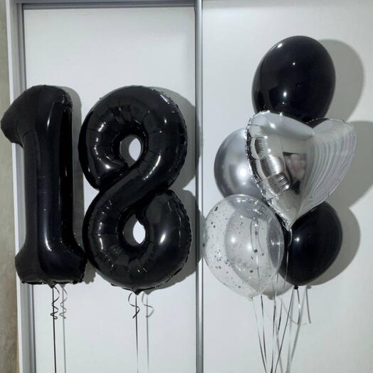 Цифры 18 черные(можно заменить на другие)
