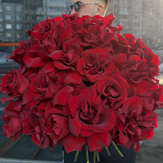 Моно букет из 25 французских роз