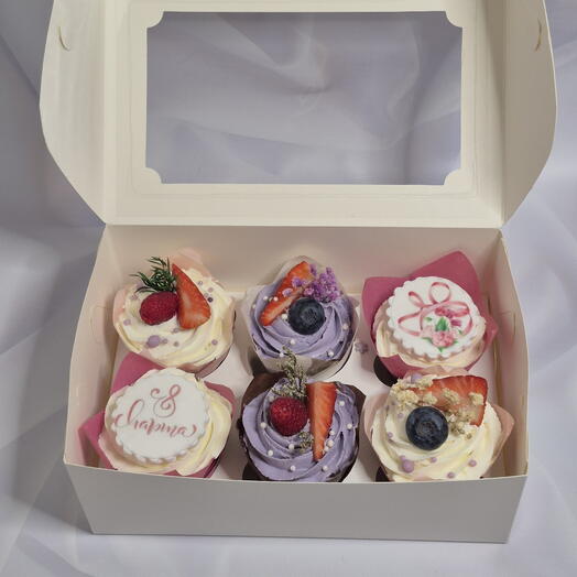Капкейки 6 шт 🧁🌸