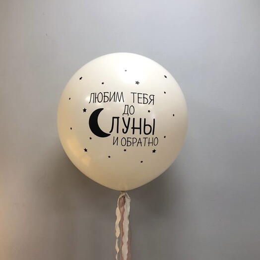 Шар гигант «Любим тебя до луны и обратно»