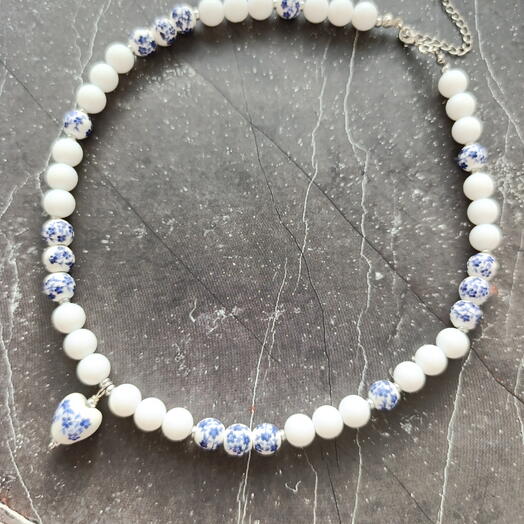 Колье "Русский стиль" под Гжель