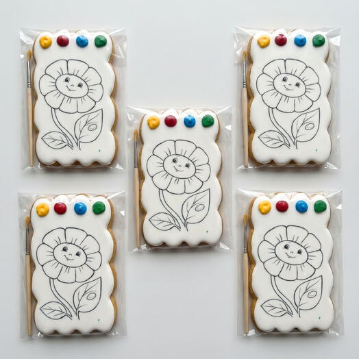 Пряник раскраска 5 шт, 12 см