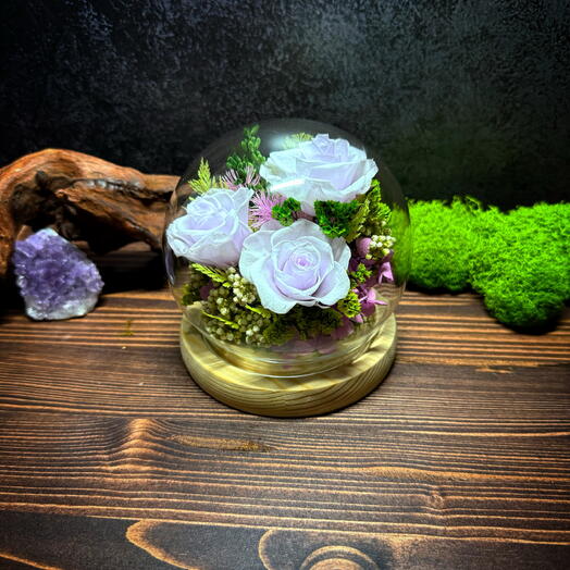 Флорариум «вечные розы под стеклом🌸»