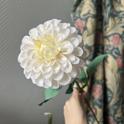 🤍Георгин белый искусственный цветок премиум букет