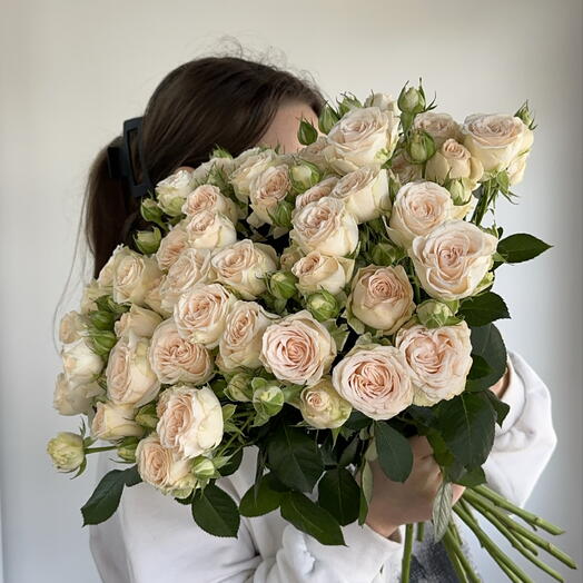 Букет Кустовых пионовидных роз  💗 С15