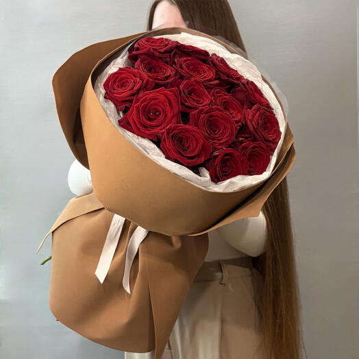 Большой букет | Красные Розы 🌹15 штук