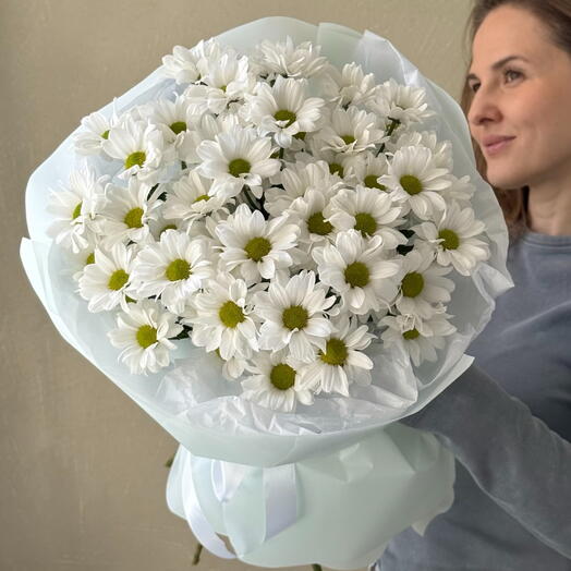 Букет из ромашковой хризантемы (7 шт)