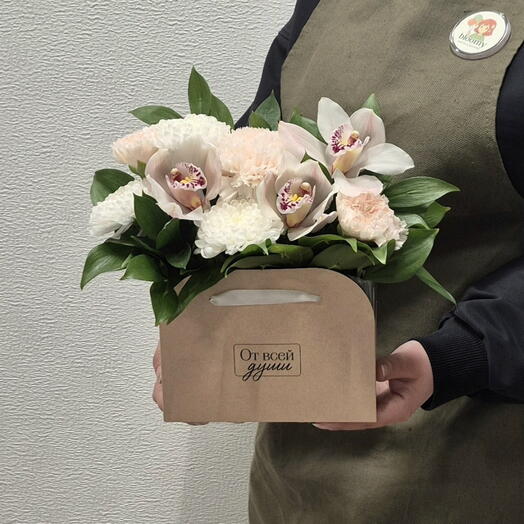 Цветы в коробке "От всей души" ☺️