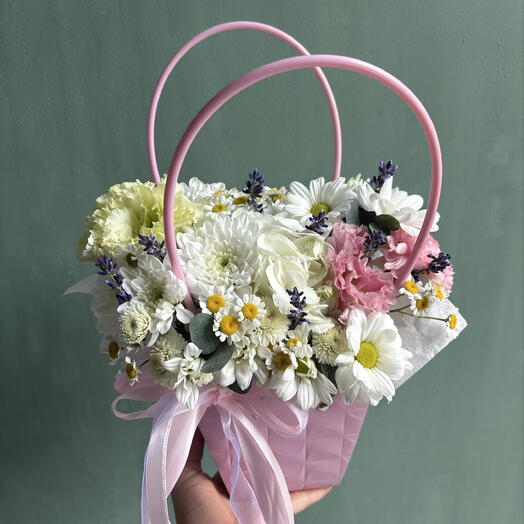 Сумочка из лаванды/эустомы/гортензии/хризантемы 💕