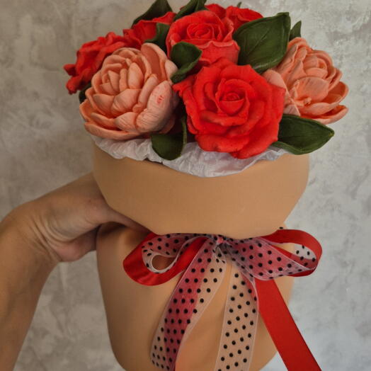 Зефирные цветы Розы на подарок к любому празднику 🎁  из молдов(форм)