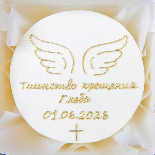 Детский бенто-торт на Крещение мальчику, девочке, сыну, дочке, ребенку, малышу - тортик таинство