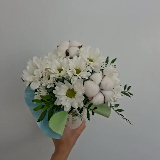 Стаканчик ромашка с хлопком