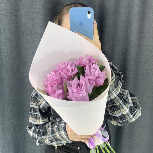 Конвертик из семи французских роз💜🍬