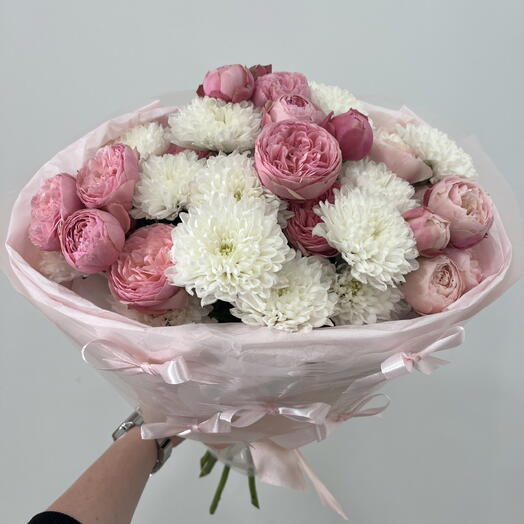 Розовый букет с бантиками🎀