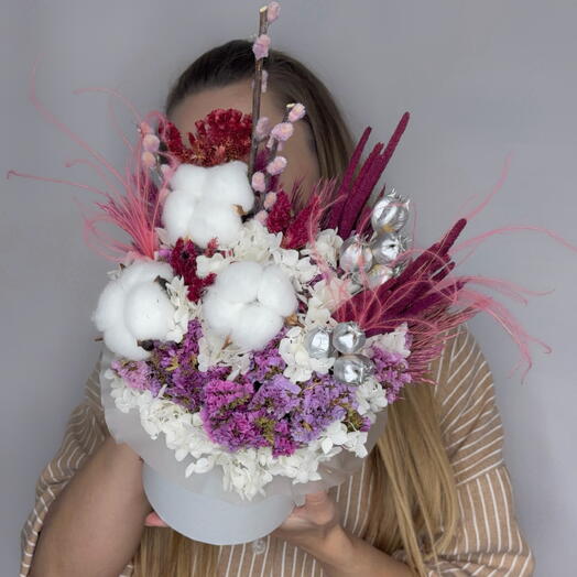 Композиция из сухоцветов «Ливерпуль» от XOFLOWERS