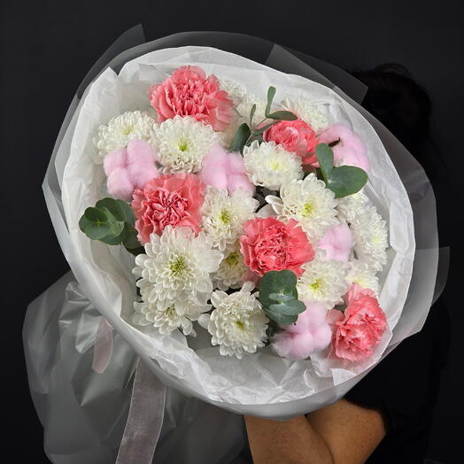 Авторский букет "Marshmallow cotton 🌸"