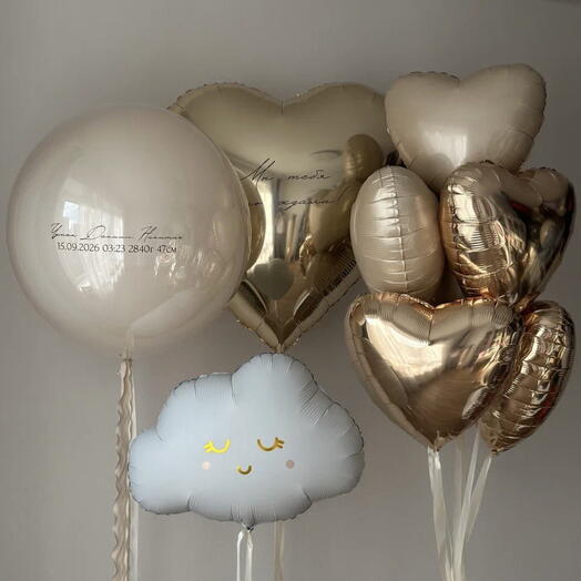 Гелиевые шарики на выписку ребенка из роддома