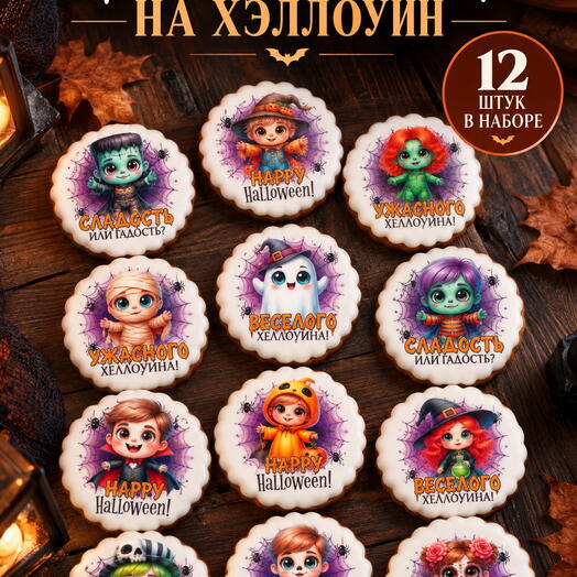 Имбирные пряники на Хэллоуин для детей