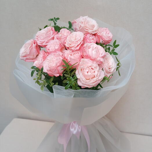 Pink bombastic bouquet full of love and tender