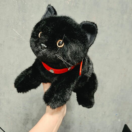 Мягкая игрушка кошка черная