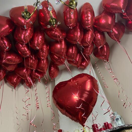 Сердца фольгированные