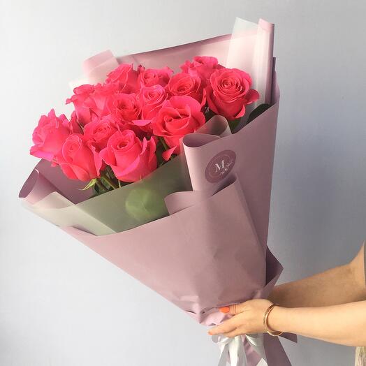 Incredibly fragrant Pink Floyd roses in a stylish design 15