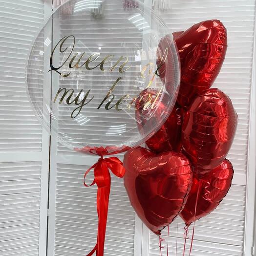 Композиция из шаров "For Queen", 6 шаров