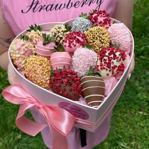 🎀Сердце из клубники в премиальном бельгийском шоколаде🎀