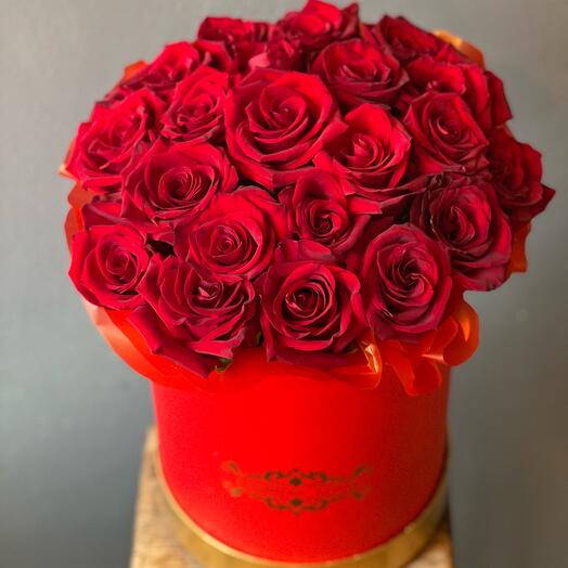 Roses in a box "With love"