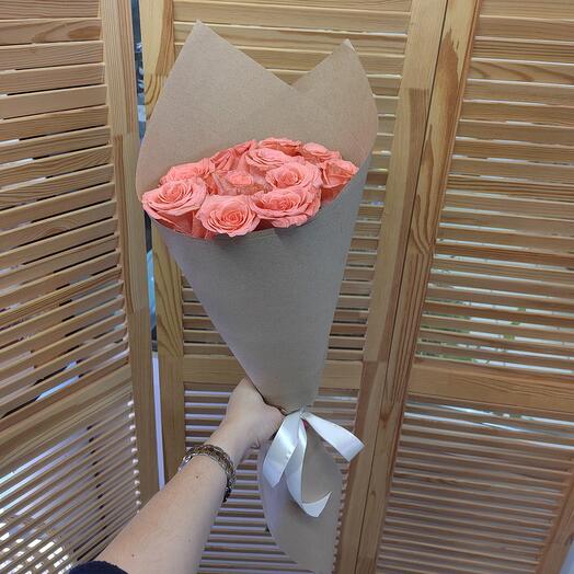 Bouquet of coral roses 11