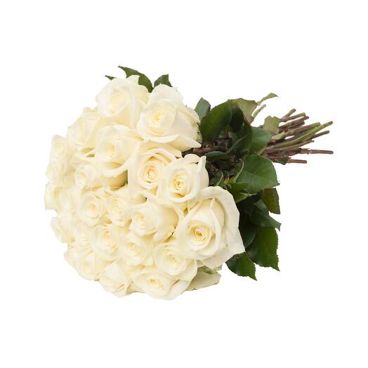 Pure Love White Roses Bunch - 20pcs