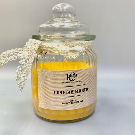Свеча ароматическая «Сочный манго»