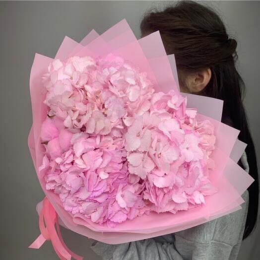 3 pink Hydrangea Bouquet