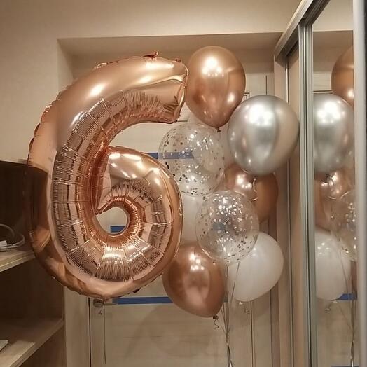 Композиция из 10 гелиевых шаров