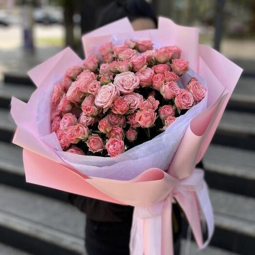 Bush pink roses