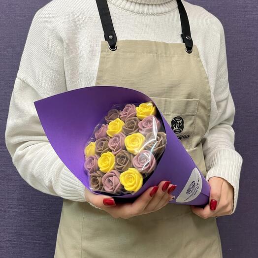 Сладкий букет 19 шоколадных роз